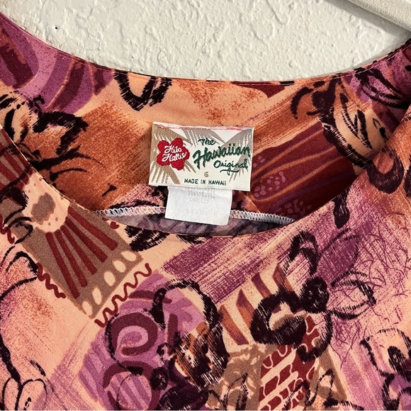 VTG Hilo Hattie Hawaiian Maxi Dress Women Size 6 Pink Orange Floral Long - Picture 2 of 9